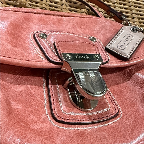 Coach Pink Leather Wristlet - Picture 2 of 6